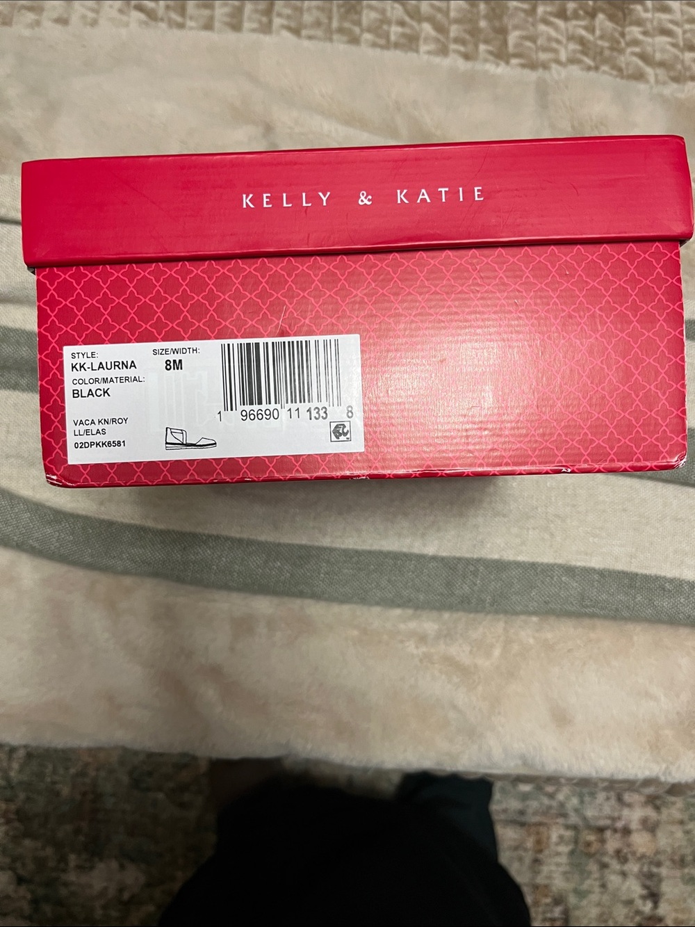 Kelly and Katie Black low/flat heel espadrilles -size  8 M New in Box - Picture 4 of 4